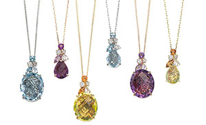 K18PGアメシストペンダント Ptブルートパーズペンダント K18レモンクォーツペンダント Ptブルートパーズペンダント