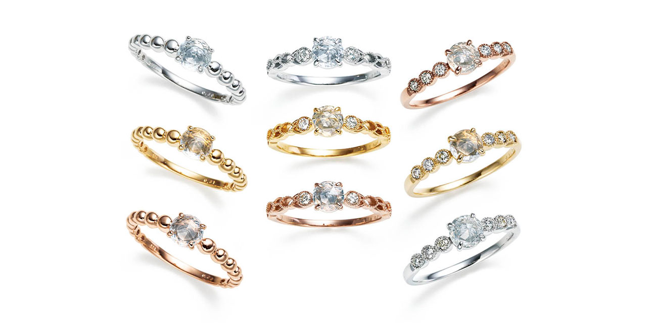 Ptホワイトサファイアリング K18ホワイトサファイアリング K18PGホワイトサファイアリング Ptホワイトサファイアダイヤリング K18ホワイトサファイアダイヤリング K18PGホワイトサファイアダイヤリング