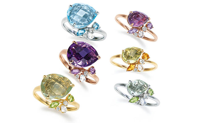 Ptブルートパーズリング K18PGアメシストリング K18グリーンクォーツリング K18PGアメシストリング K18レモンクォーツリング Ptグリーンクォーツリング