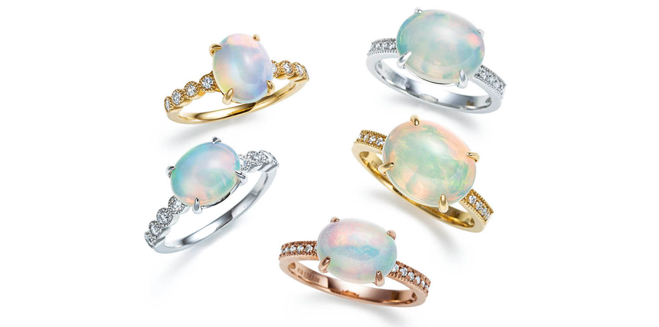 K18オパールリング Ptオパールリング K18オパールリング K18PGオパールリング